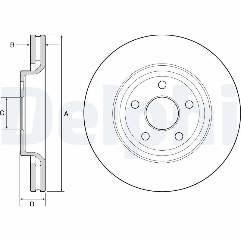 DELPHI BG9121C Discofreno-Discofreno-Ricambi Euro