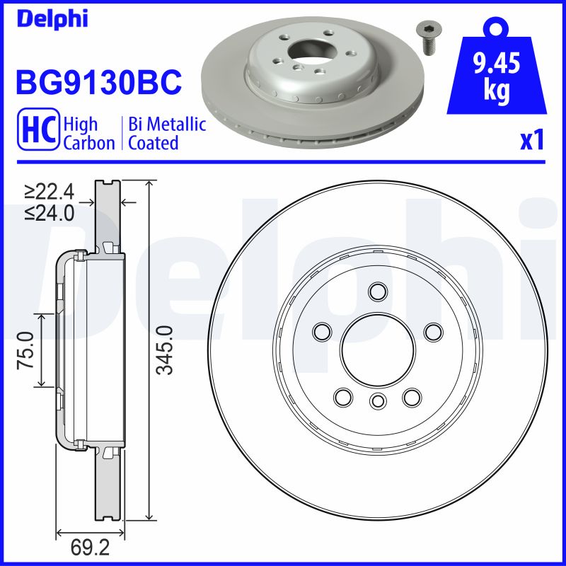 DELPHI BG9130BC Discofreno
