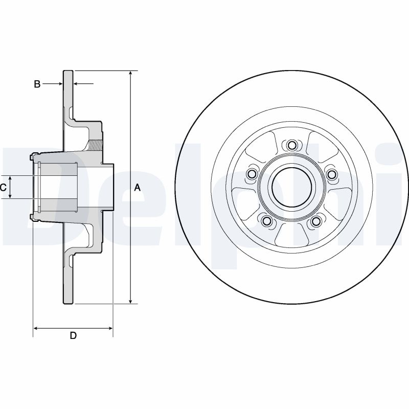 DELPHI BG9133RS Discofreno-Discofreno-Ricambi Euro