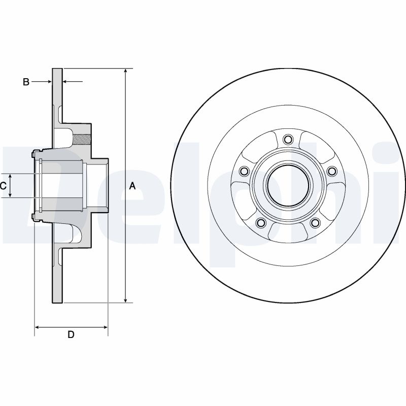 DELPHI BG9134RS Discofreno-Discofreno-Ricambi Euro