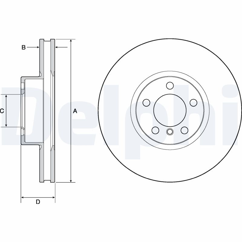 DELPHI BG9141C Discofreno-Discofreno-Ricambi Euro