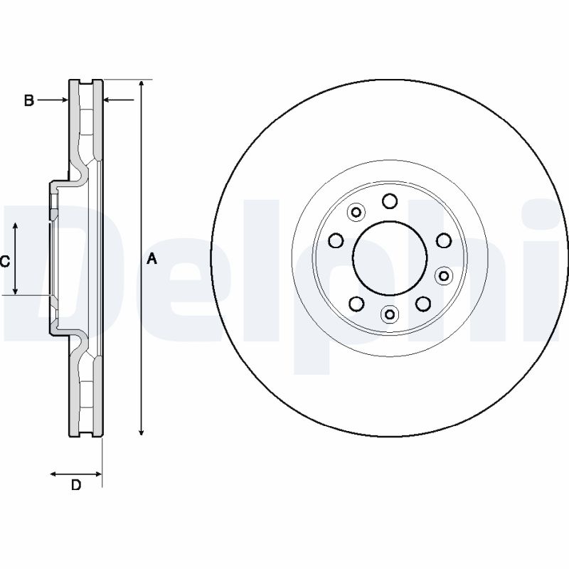 DELPHI BG9151C Discofreno-Discofreno-Ricambi Euro