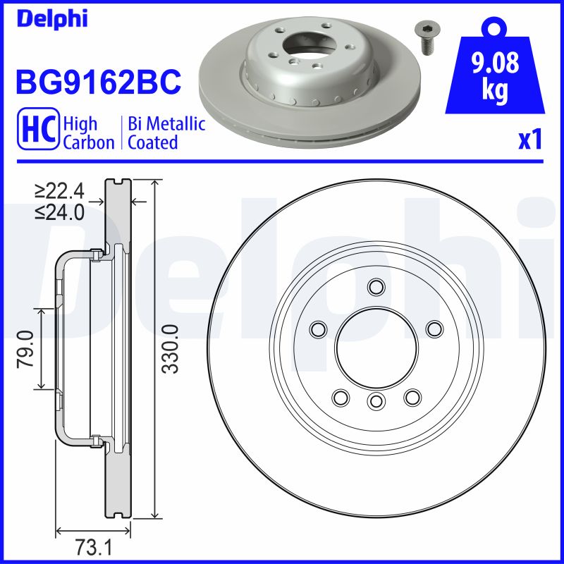 DELPHI BG9162BC Discofreno