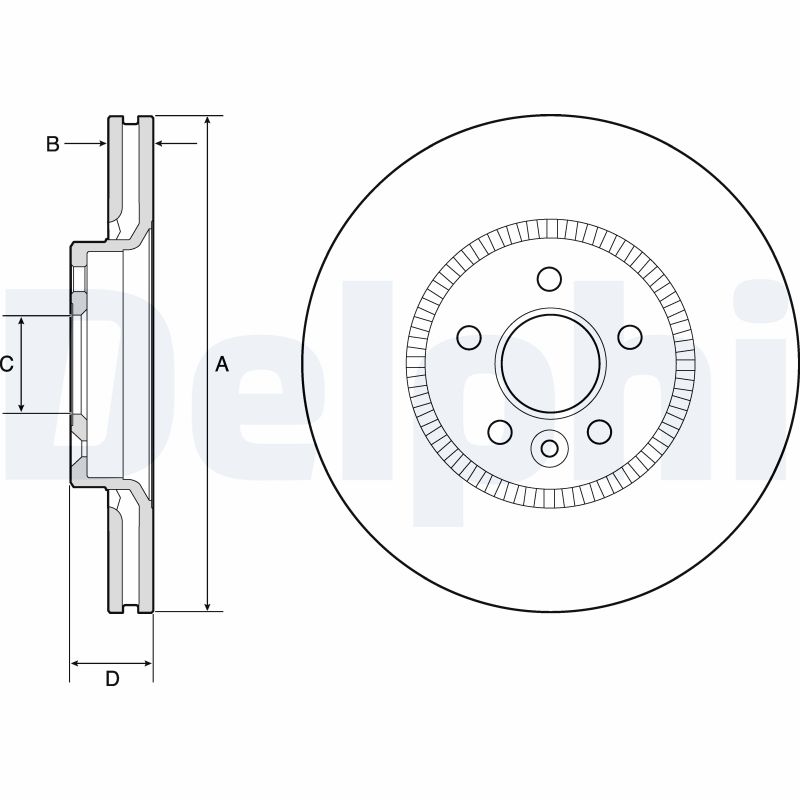 DELPHI BG9184C Discofreno-Discofreno-Ricambi Euro