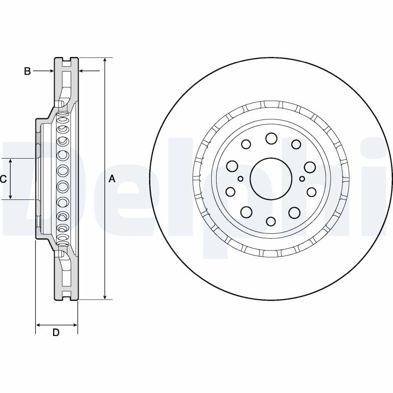 DELPHI BG9187C Discofreno-Discofreno-Ricambi Euro