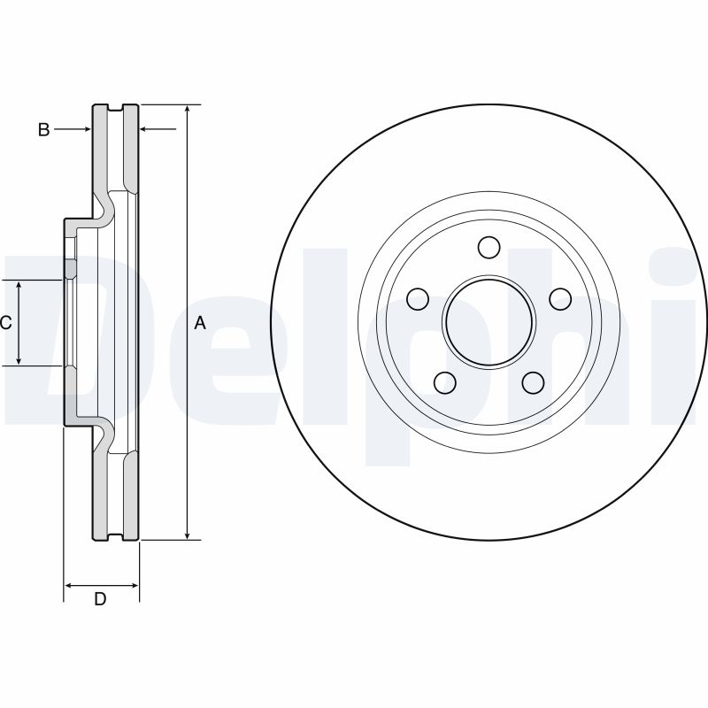 DELPHI BG9203C Discofreno-Discofreno-Ricambi Euro