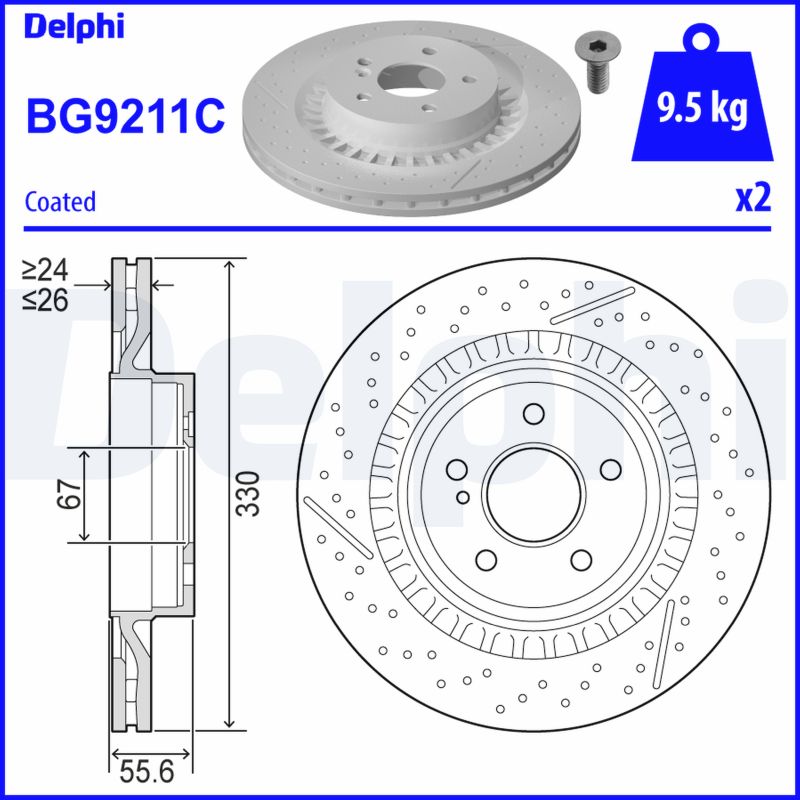 DELPHI BG9211C Discofreno