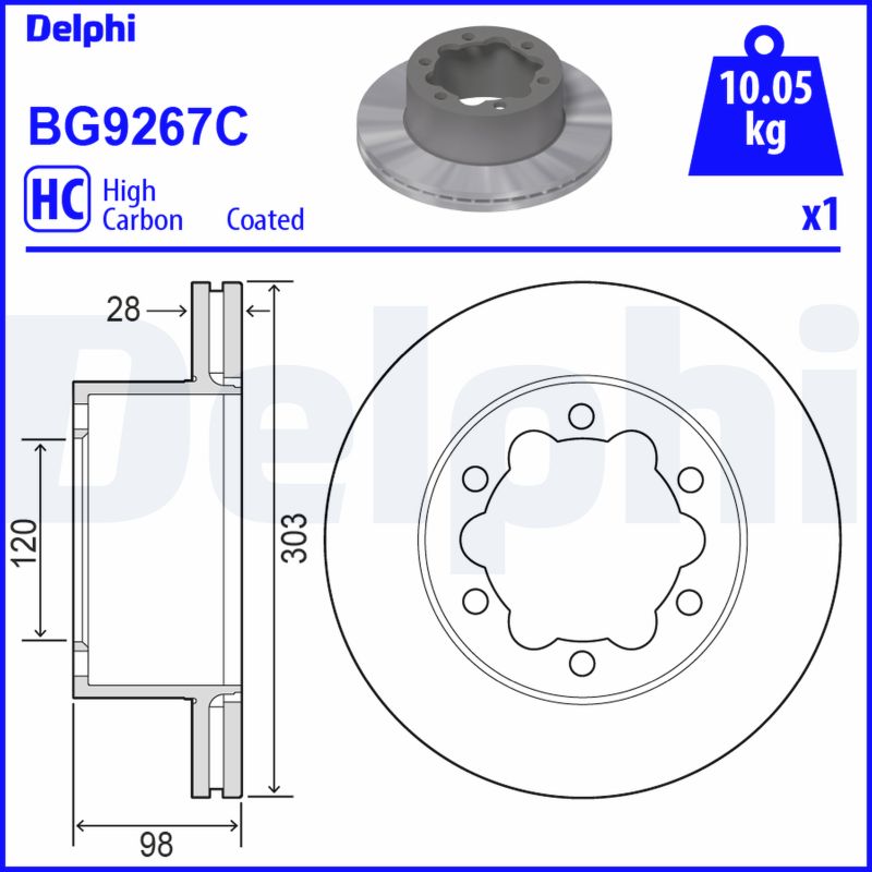 DELPHI BG9267C féktárcsa