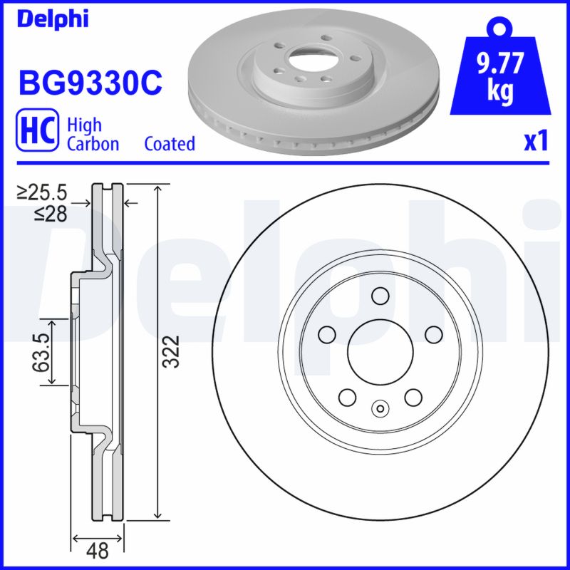 DELPHI BG9330C féktárcsa