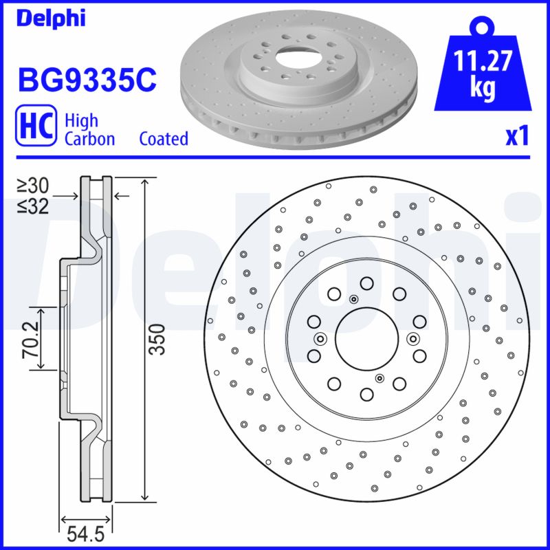 DELPHI BG9335C спирачен диск