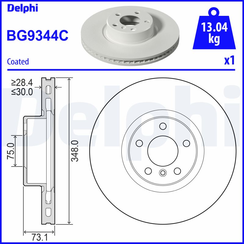 DELPHI BG9344C Brzdový kotouč