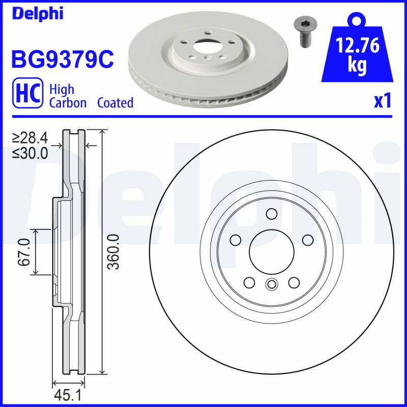 DELPHI BG9379C спирачен диск