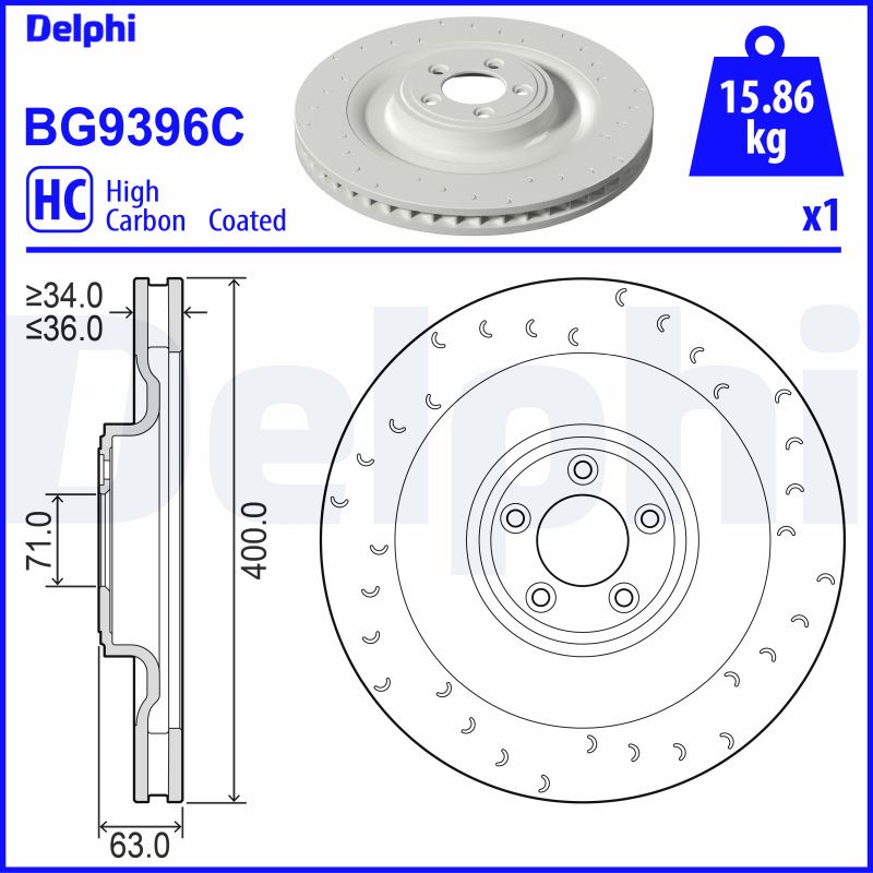 DELPHI BG9396C спирачен диск