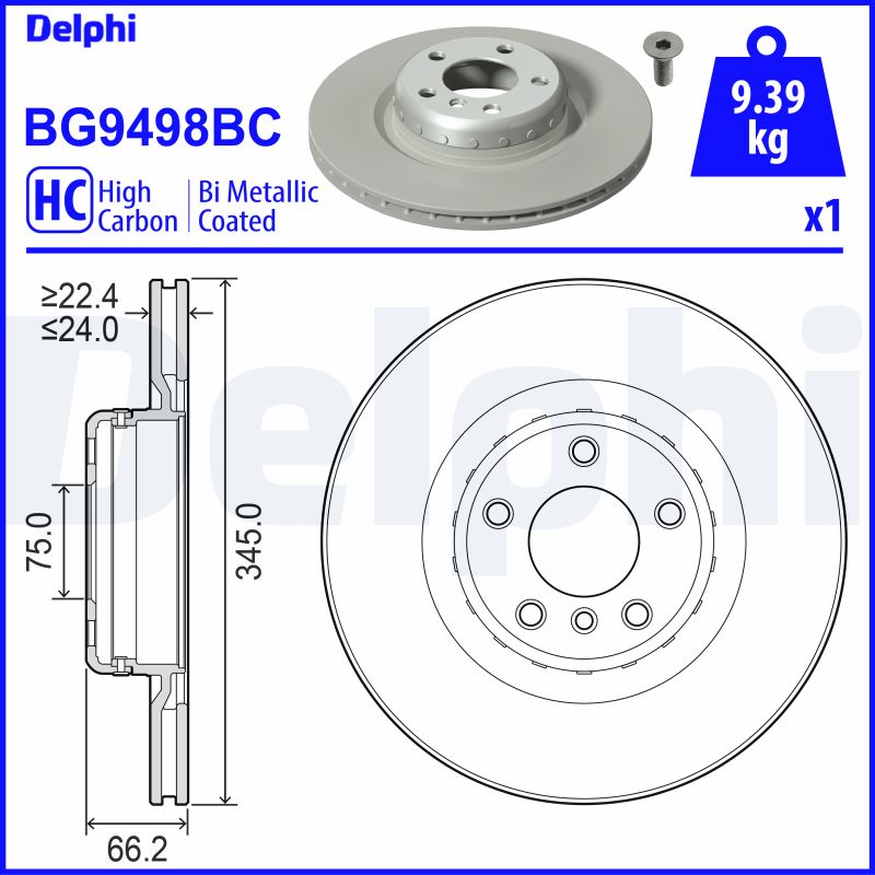 DELPHI BG9498BC Discofreno
