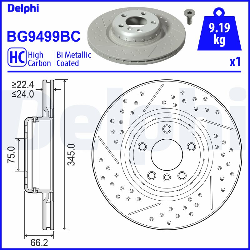 DELPHI BG9499BC Discofreno