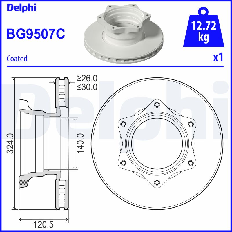 DELPHI BG9507C Discofreno