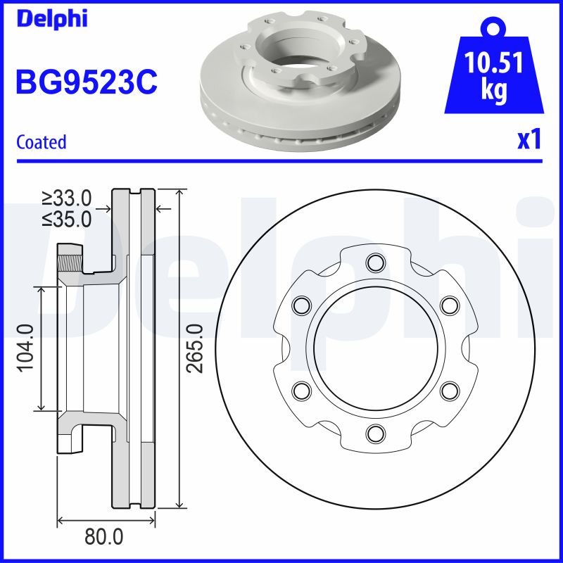 DELPHI BG9523C Discofreno