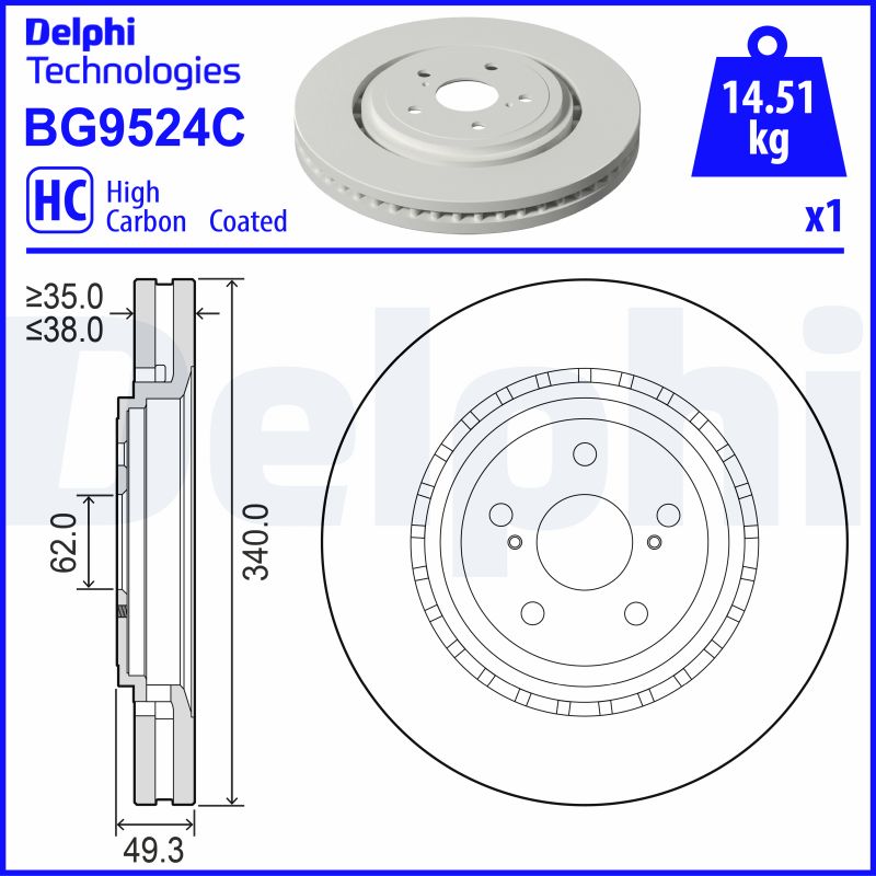 DELPHI BG9524C Discofreno