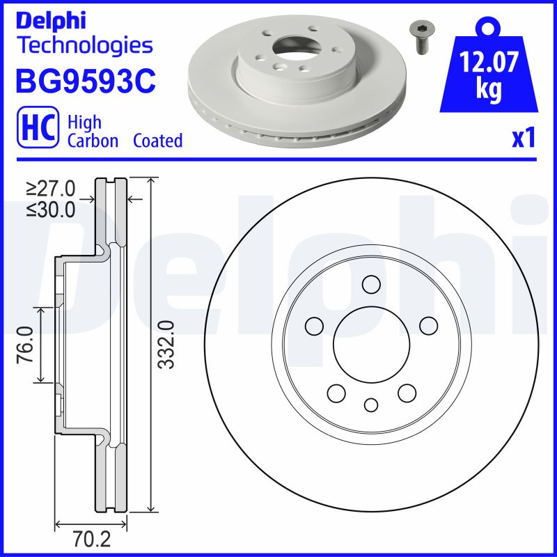 DELPHI BG9593C Discofreno