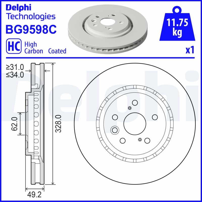 DELPHI BG9598C Discofreno