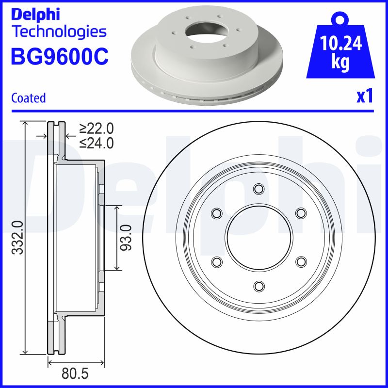 DELPHI BG9600C Discofreno
