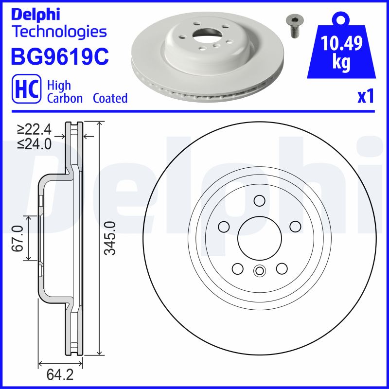 DELPHI BG9619C Discofreno