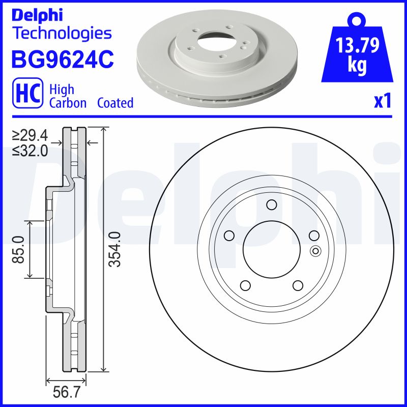 DELPHI BG9624C Discofreno