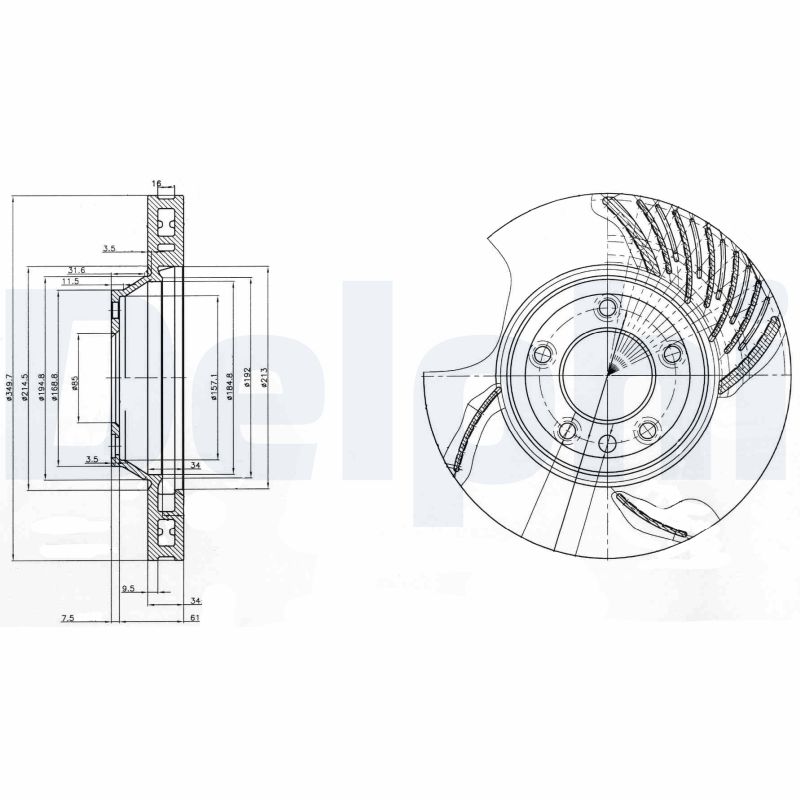 DELPHI BG9774 Discofreno