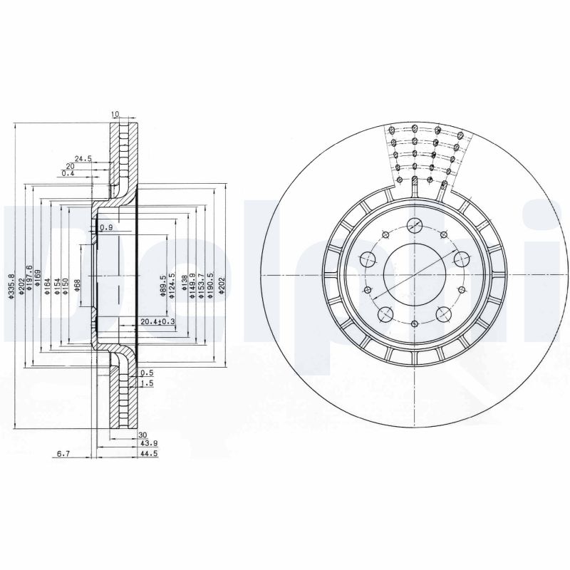 DELPHI BG9783C спирачен диск