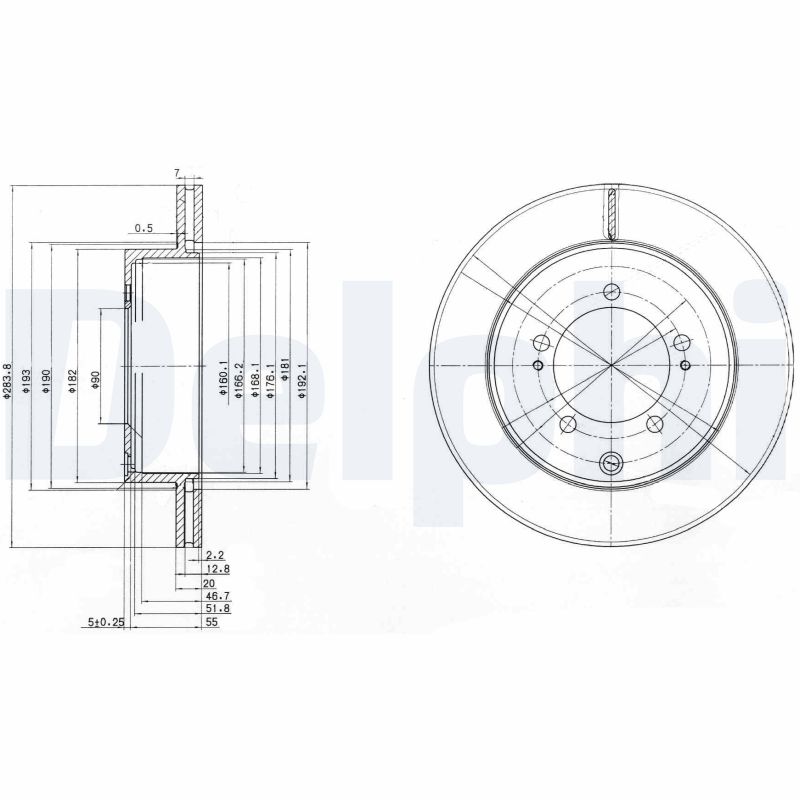 DELPHI BG9849 Discofreno-Discofreno-Ricambi Euro