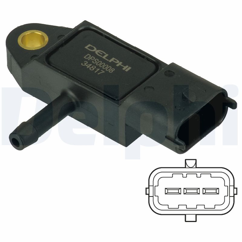 Sensor, exhaust pressure