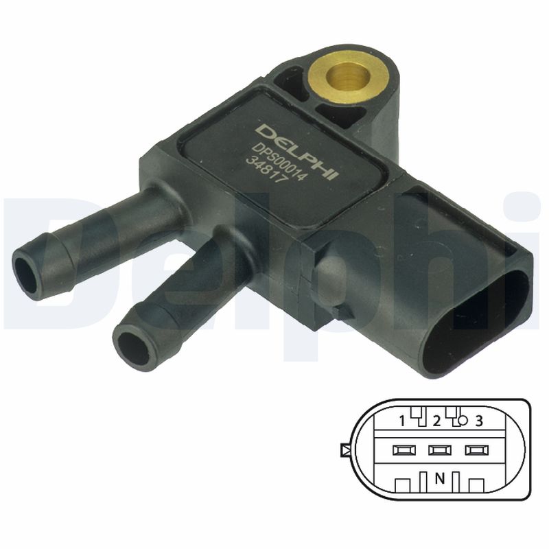 DELPHI DPS00014 Sensore, Pressione gas scarico-Sensore, Pressione gas scarico-Ricambi Euro