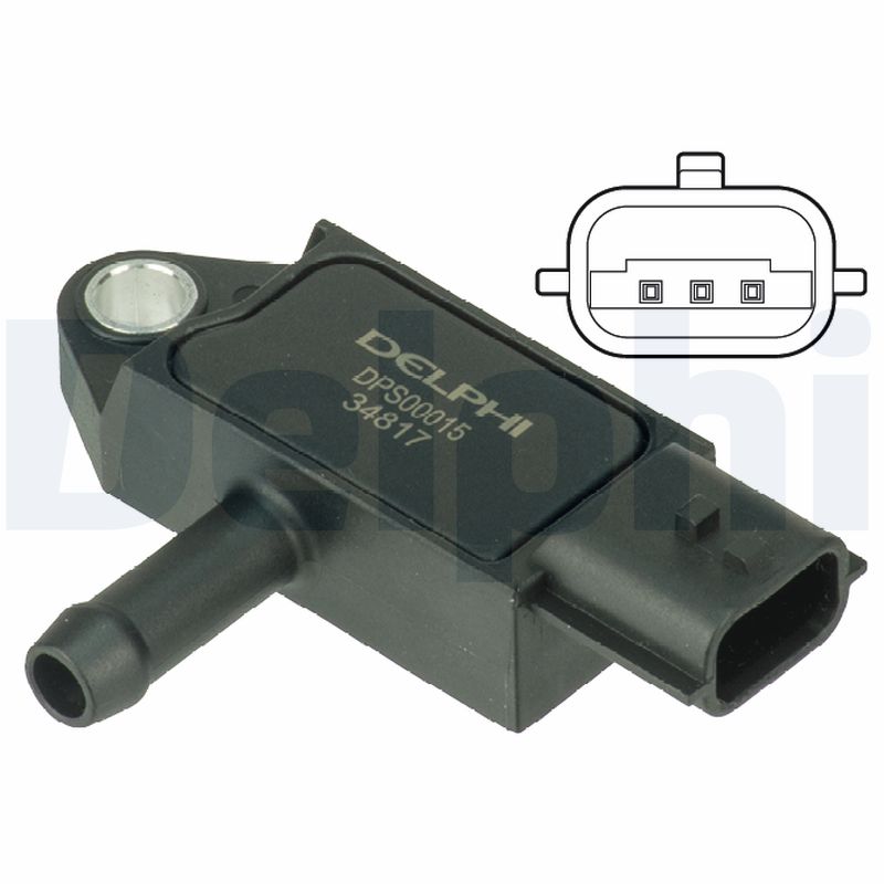 DELPHI DPS00015 Sensore, Pressione gas scarico-Sensore, Pressione gas scarico-Ricambi Euro