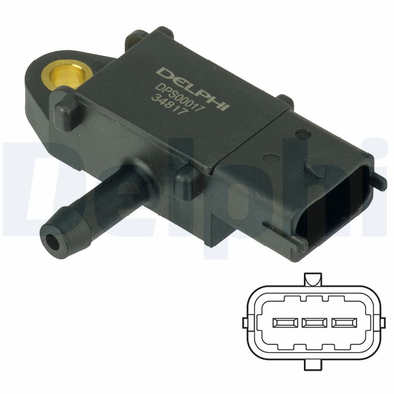 DELPHI DPS00017 Sensore, Pressione gas scarico-Sensore, Pressione gas scarico-Ricambi Euro