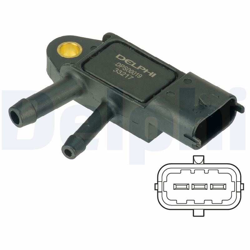 DELPHI DPS00019 Sensore, Pressione gas scarico