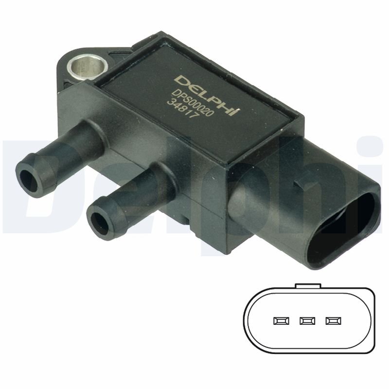 DELPHI DPS00020 Sensore, Pressione gas scarico-Sensore, Pressione gas scarico-Ricambi Euro