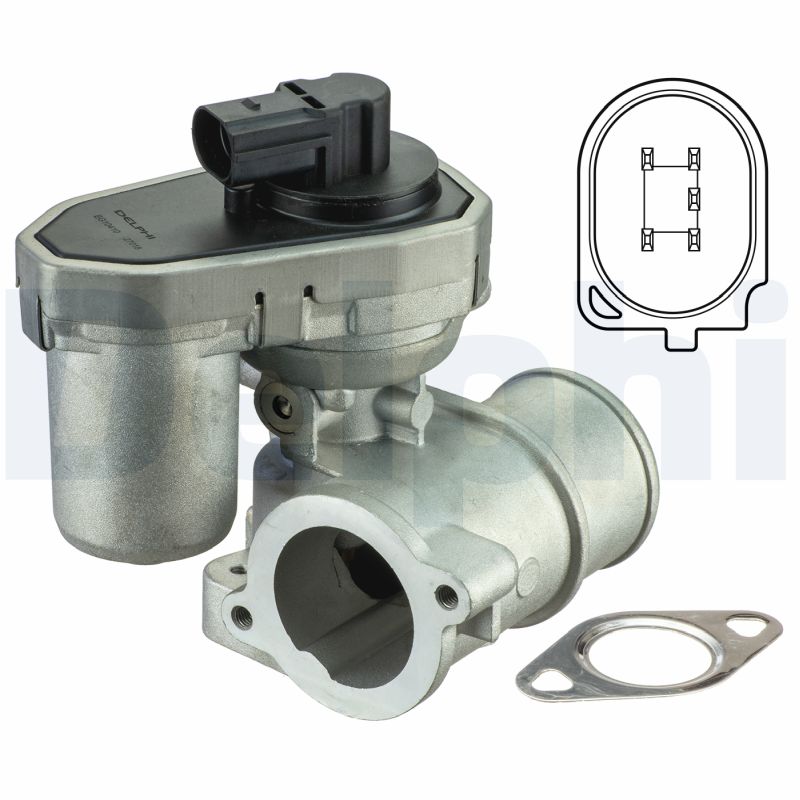 DELPHI EG10410-12B1 Valvola ricircolo gas scarico-EGR-Valvola ricircolo gas scarico-EGR-Ricambi Euro