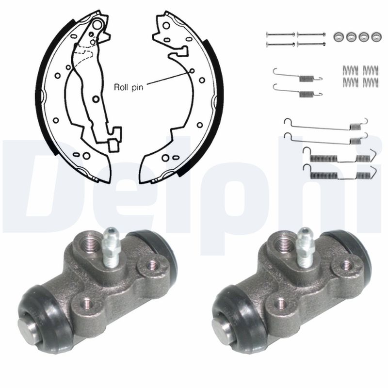 DELPHI KP753 Kit ganasce freno-Kit ganasce freno-Ricambi Euro