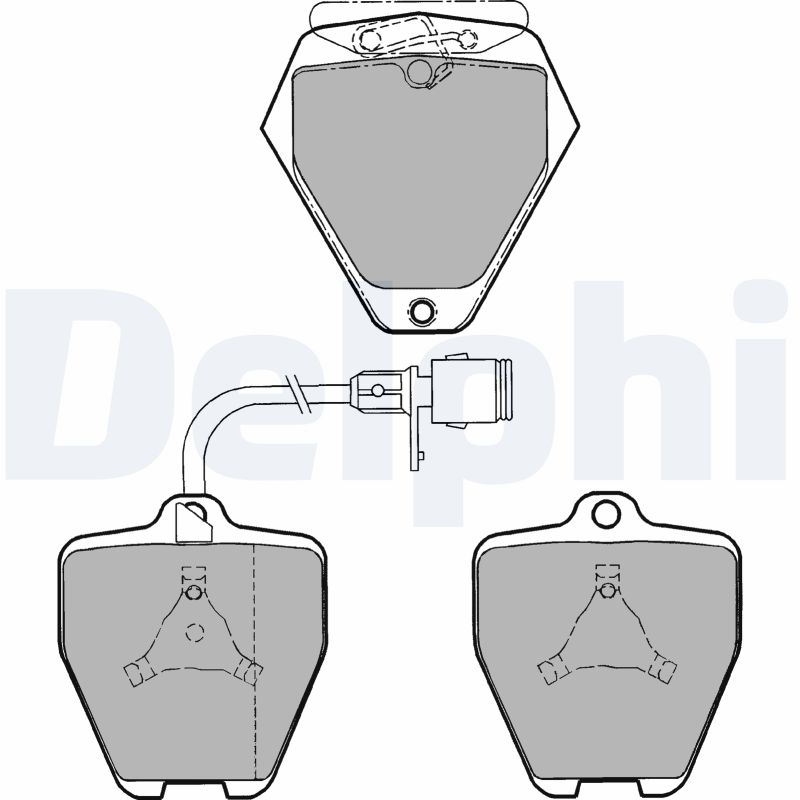 DELPHI LP1024 Kit pastiglie freno, Freno a disco