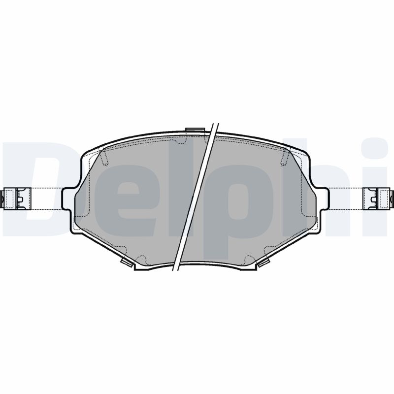 DELPHI LP1074 Kit pastiglie freno, Freno a disco