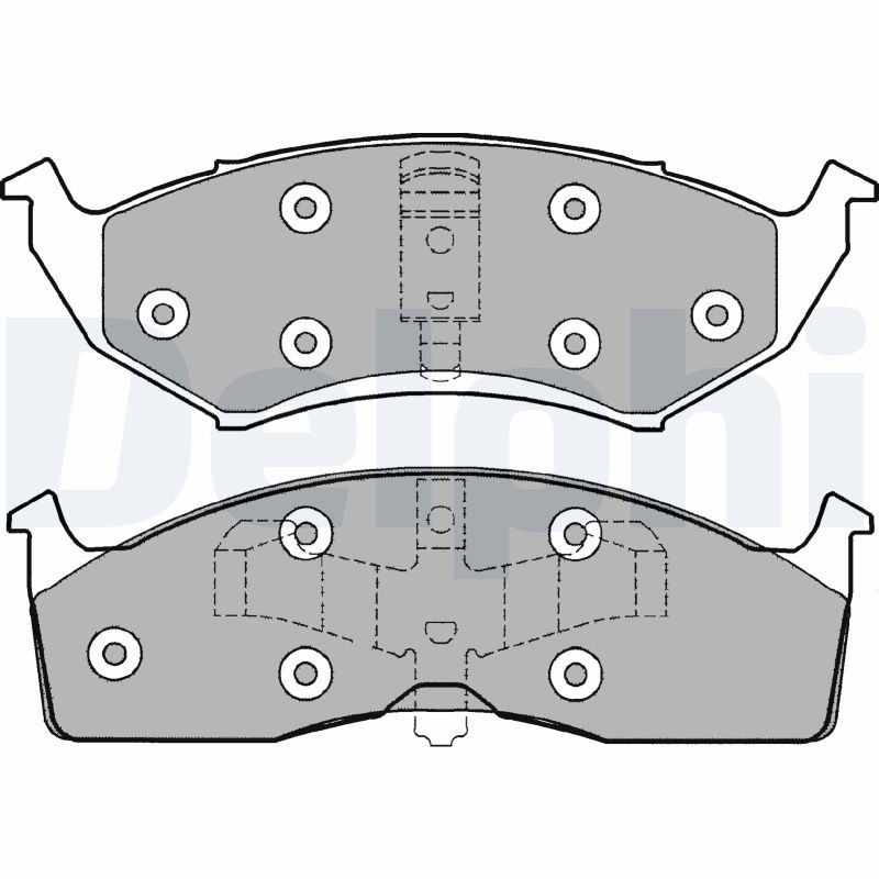 DELPHI LP1166 Kit pastiglie freno, Freno a disco