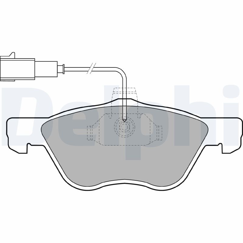 DELPHI LP1408 Kit pastiglie freno, Freno a disco