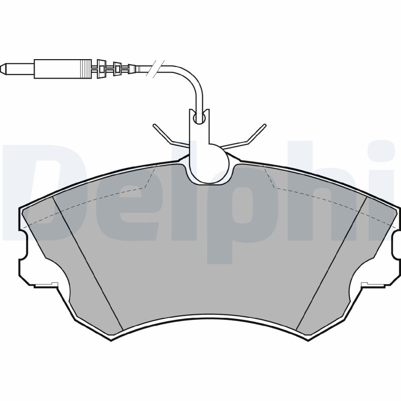 DELPHI LP1614 Kit pastiglie freno, Freno a disco