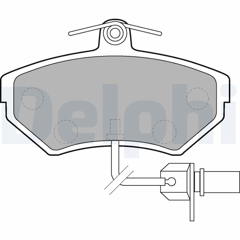 DELPHI LP1631 Kit pastiglie freno, Freno a disco