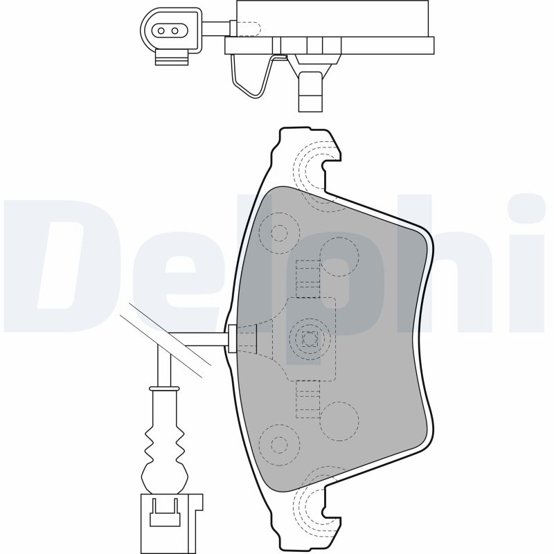 DELPHI LP1913 Kit pastiglie freno, Freno a disco