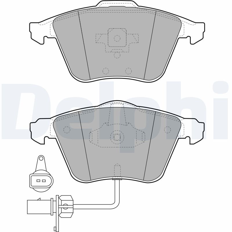 DELPHI LP1922 Kit pastiglie freno, Freno a disco