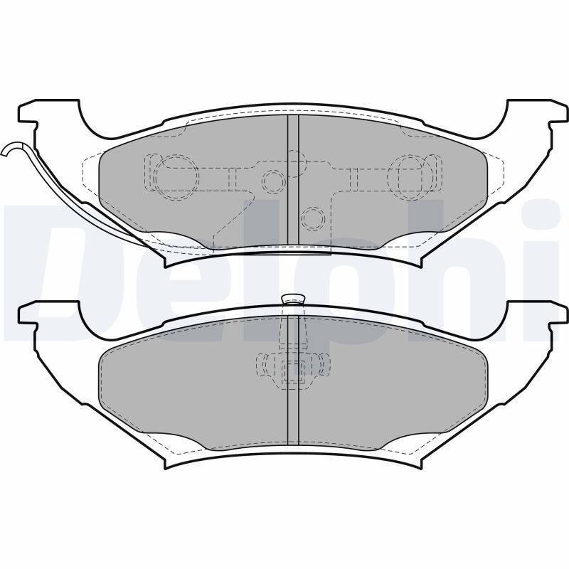 DELPHI LP2085 Kit pastiglie freno, Freno a disco