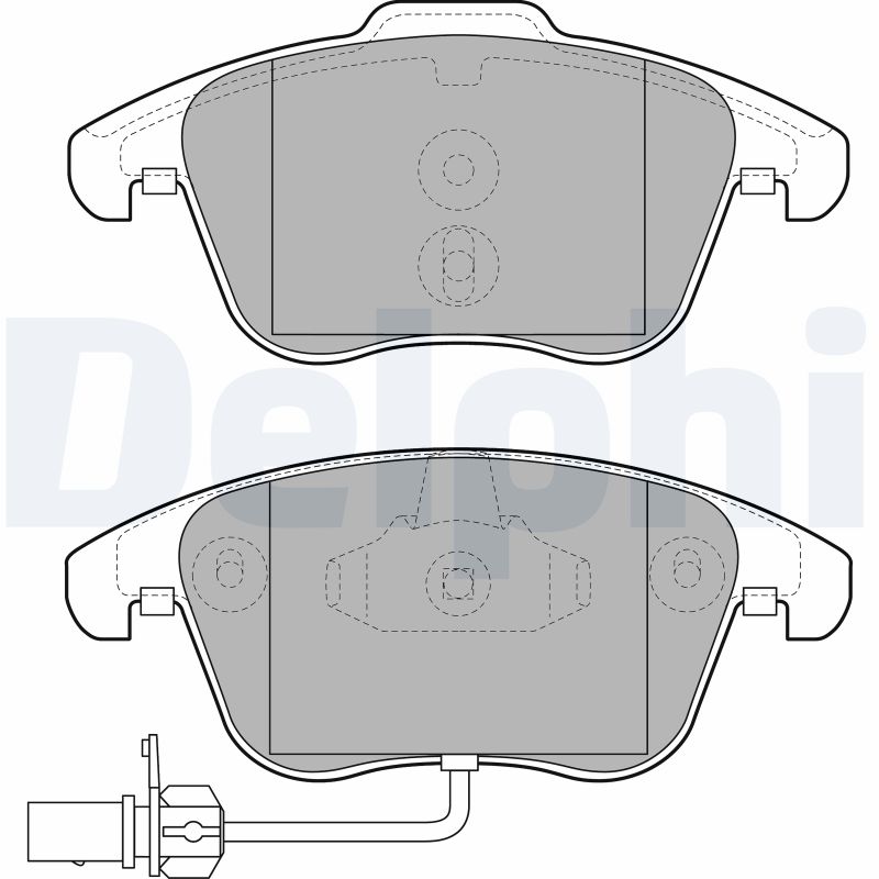 DELPHI LP2107 Kit pastiglie freno, Freno a disco