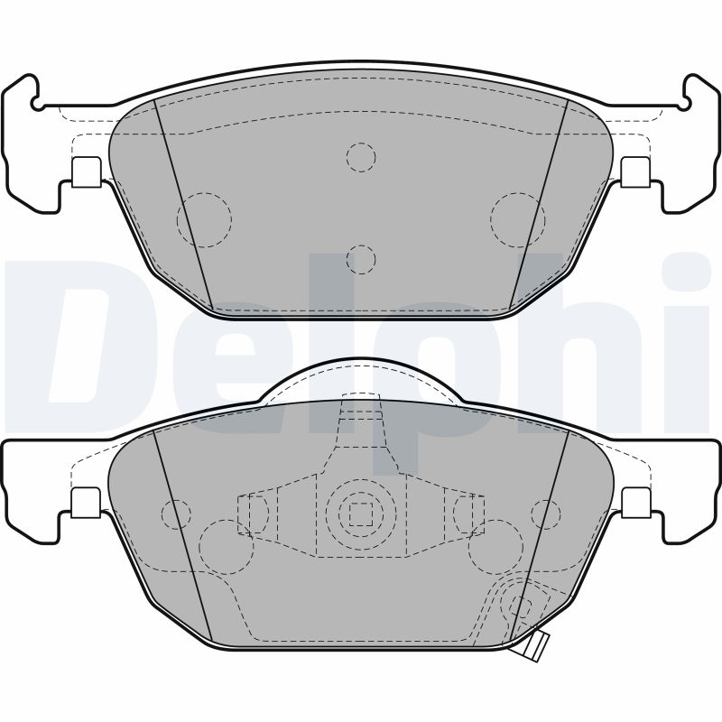 DELPHI LP2144 Kit pastiglie freno, Freno a disco