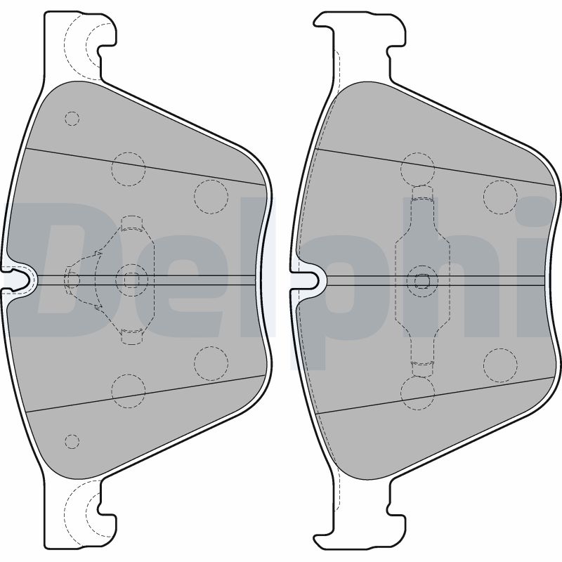 DELPHI LP2210 Kit pastiglie freno, Freno a disco